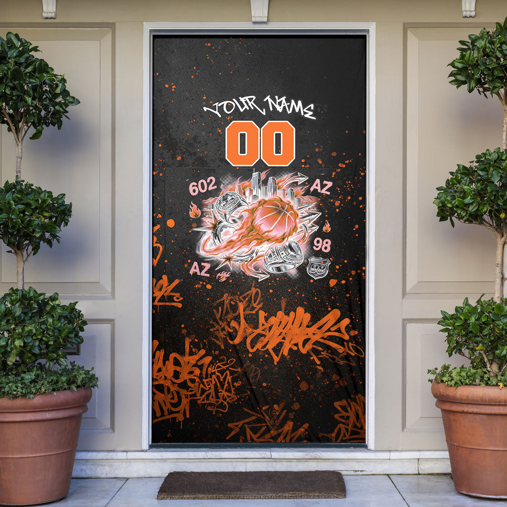 Personalized Arizona Door Cover Graffiti Street Art Southwest Cactus Route 66 Retro