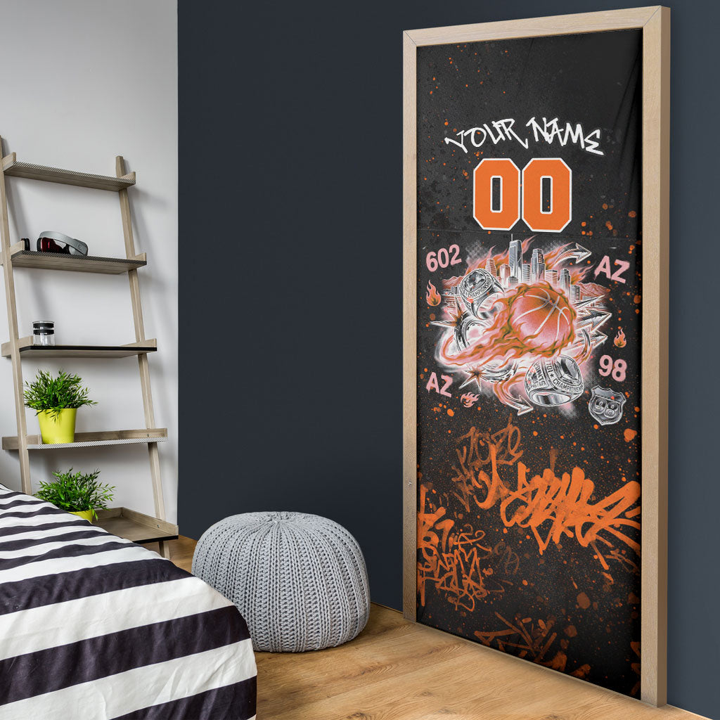 Personalized Arizona Door Cover Graffiti Street Art Southwest Cactus Route 66 Retro