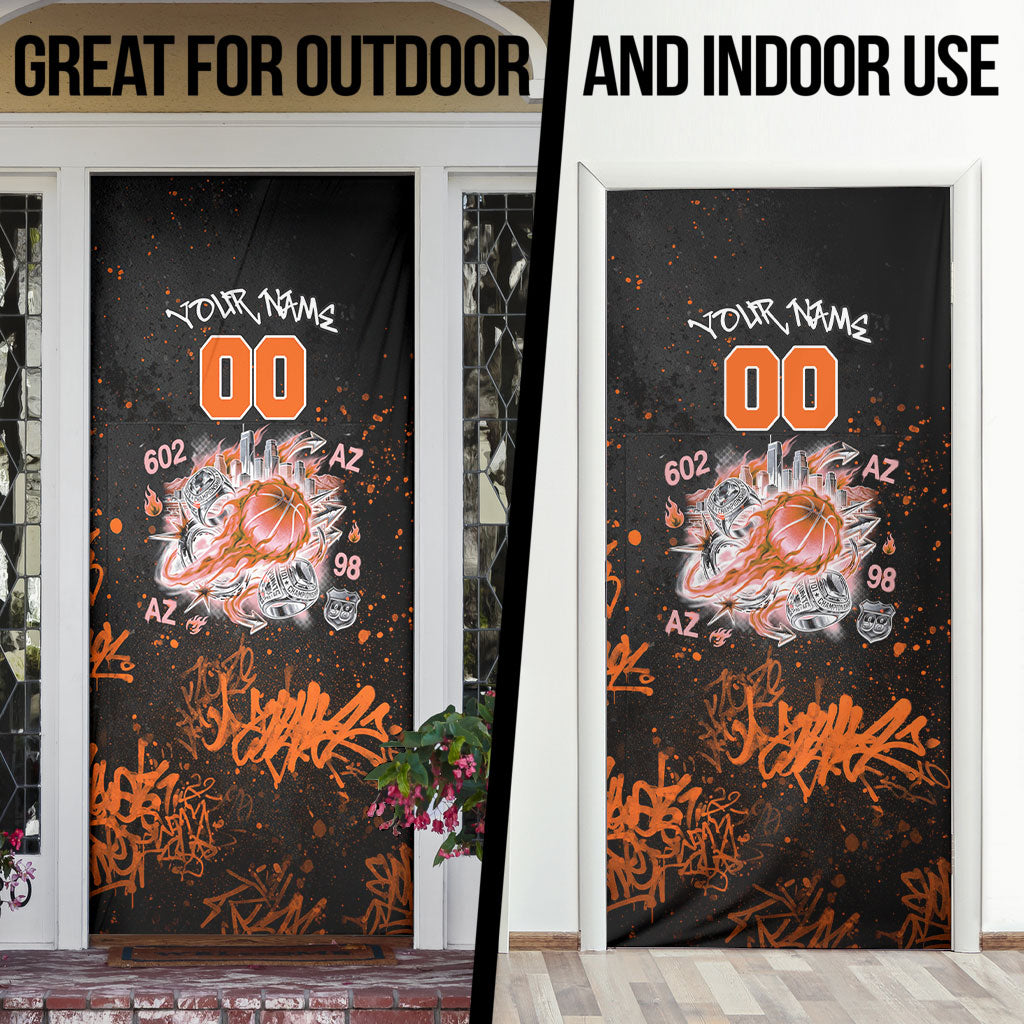 Personalized Arizona Door Cover Graffiti Street Art Southwest Cactus Route 66 Retro