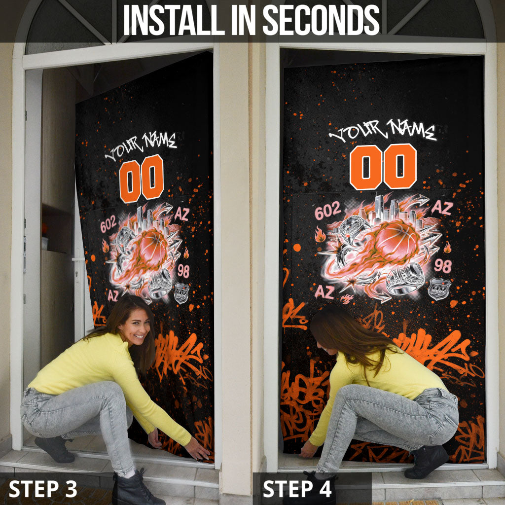 Personalized Arizona Door Cover Graffiti Street Art Southwest Cactus Route 66 Retro