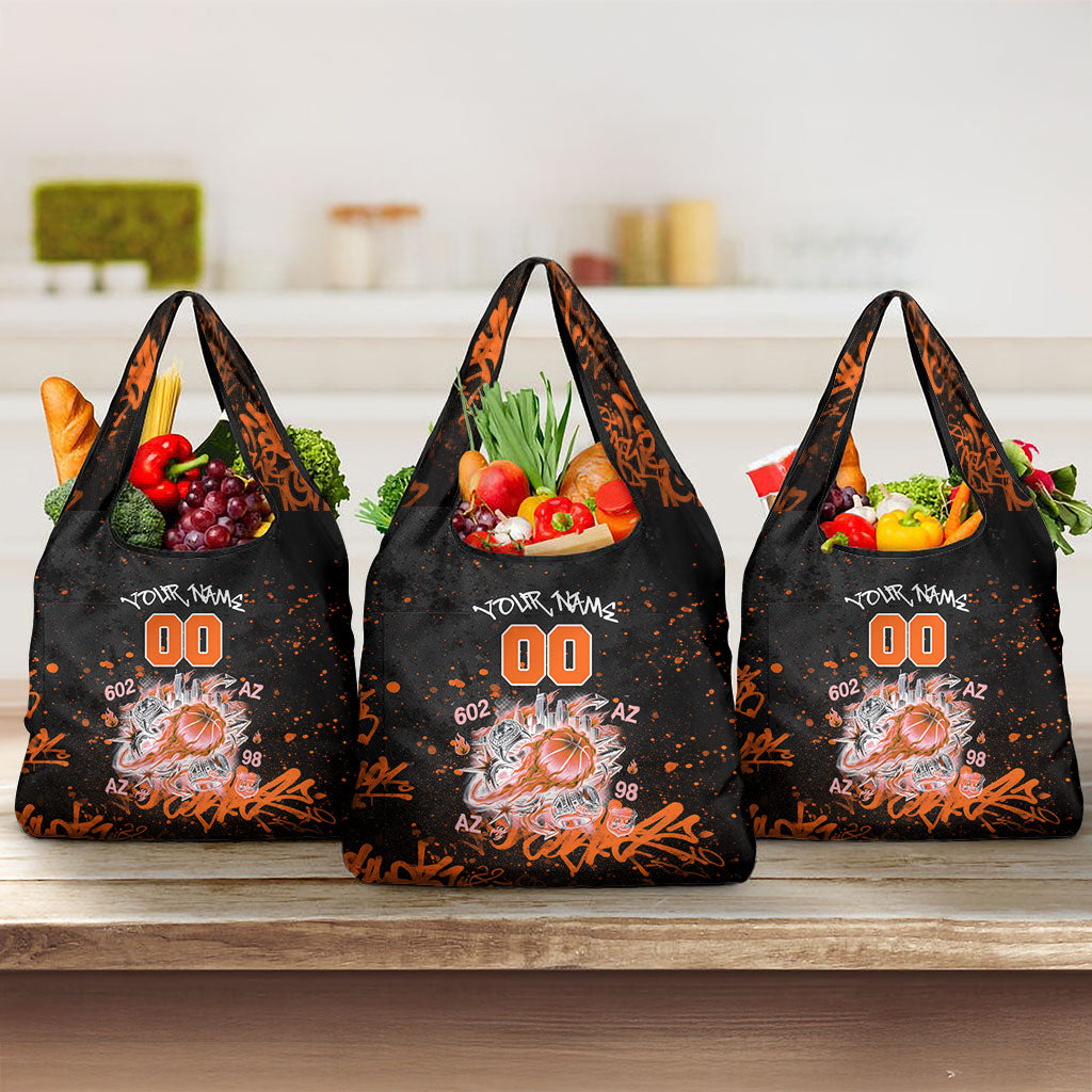 Personalized Arizona Grocery Bag Graffiti Street Art Southwest Cactus Route 66 Retro