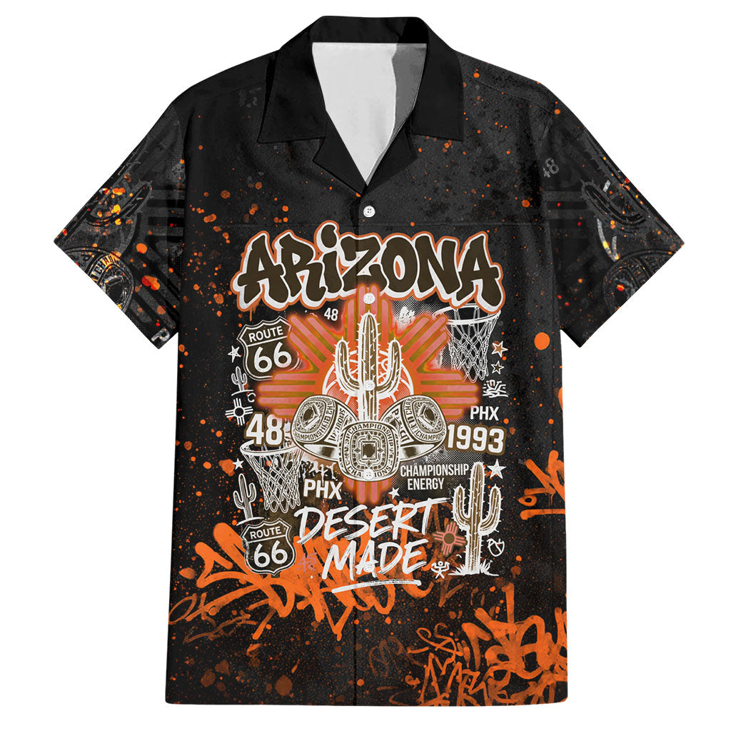 Personalized Arizona Hawaiian Shirt Graffiti Street Art Southwest Cactus Route 66 Retro