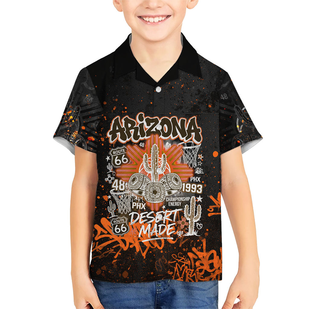 Personalized Arizona Hawaiian Shirt Graffiti Street Art Southwest Cactus Route 66 Retro