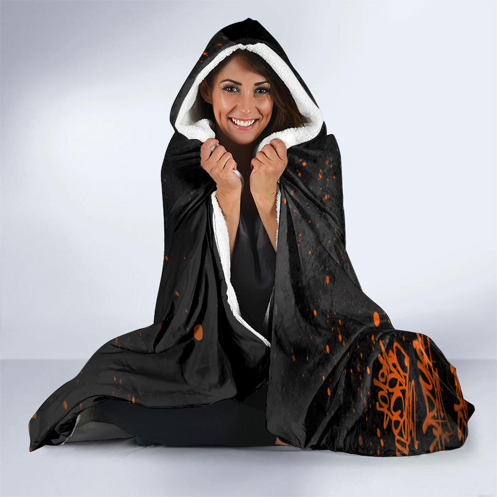 Personalized Arizona Hooded Blanket Graffiti Street Art Southwest Cactus Route 66 Retro
