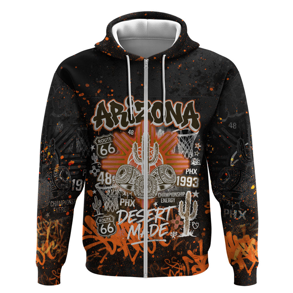 Personalized Arizona Hoodie Graffiti Street Art Southwest Cactus Route 66 Retro