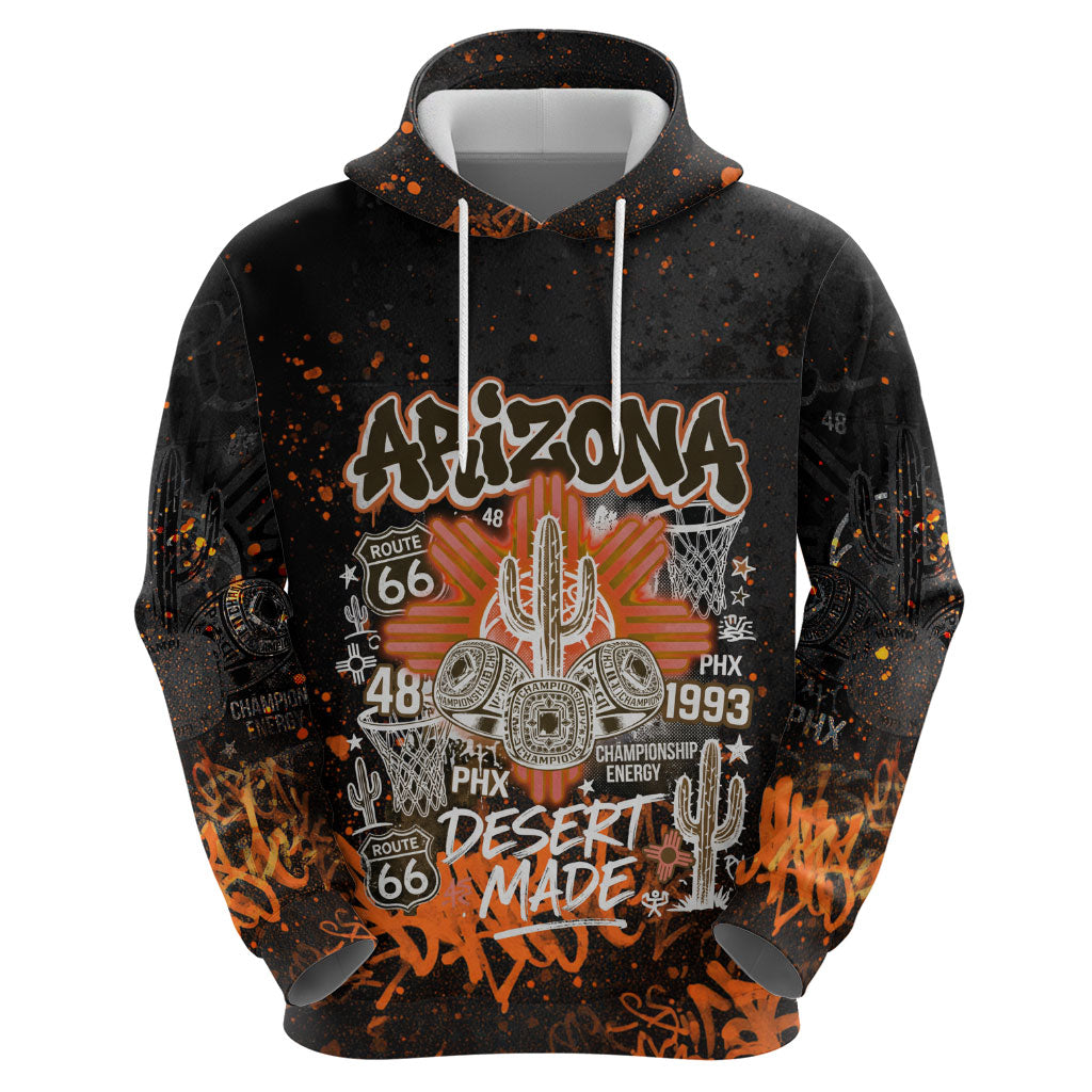 Personalized Arizona Hoodie Graffiti Street Art Southwest Cactus Route 66 Retro