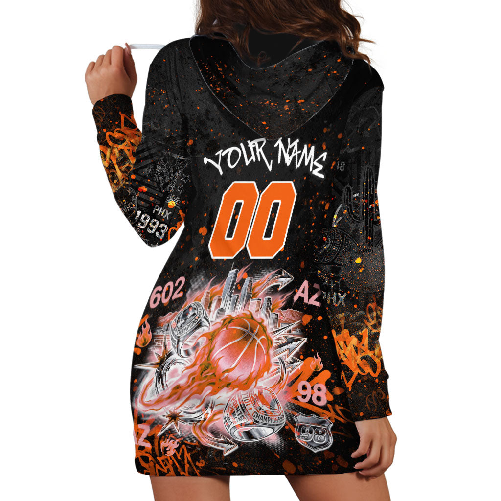 Personalized Arizona Hoodie Dress Graffiti Street Art Southwest Cactus Route 66 Retro