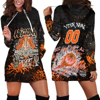 Personalized Arizona Hoodie Dress Graffiti Street Art Southwest Cactus Route 66 Retro