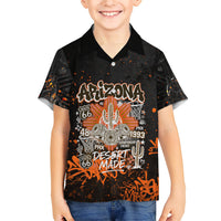 Personalized Arizona Kid Hawaiian Shirt Graffiti Street Art Southwest Cactus Route 66 Retro