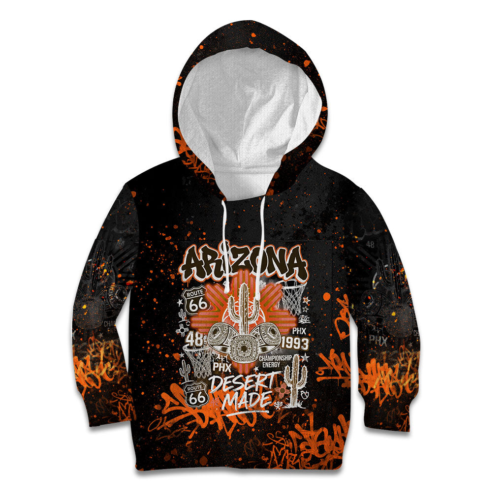 Personalized Arizona Kid Hoodie Graffiti Street Art Southwest Cactus Route 66 Retro