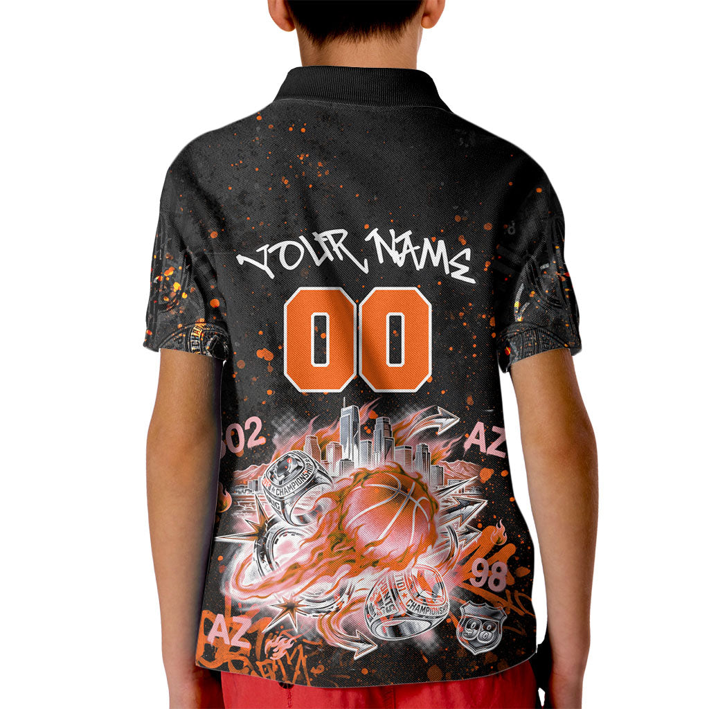 Personalized Arizona Kid Polo Shirt Graffiti Street Art Southwest Cactus Route 66 Retro
