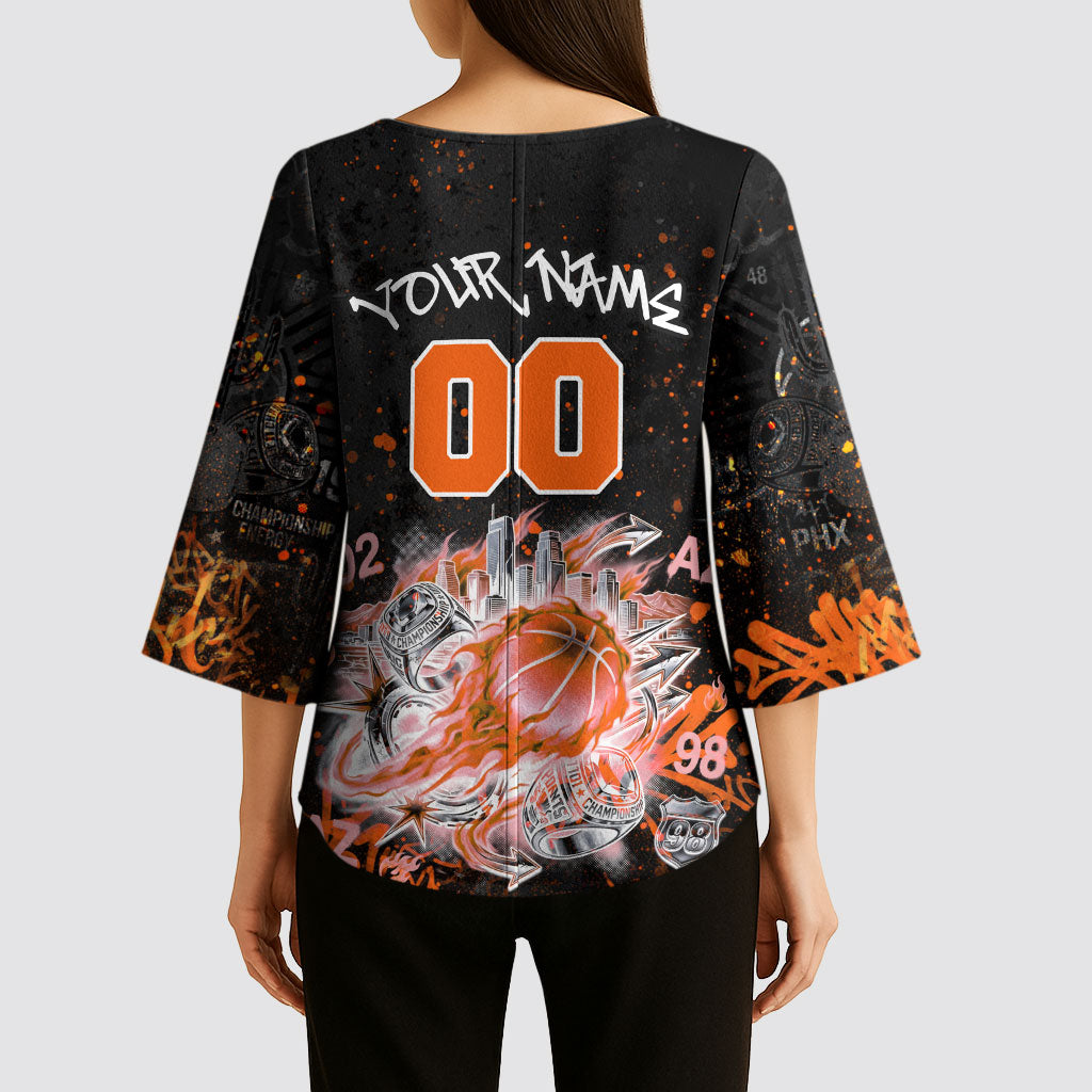 Personalized Arizona Kimono Sleeve Blouse Graffiti Street Art Southwest Cactus Route 66 Retro