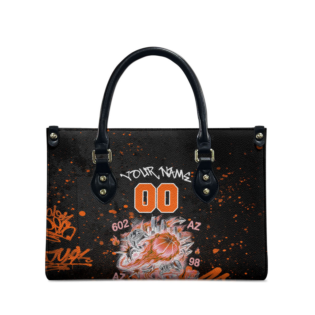 Personalized Arizona Leather Bag Graffiti Street Art Southwest Cactus Route 66 Retro