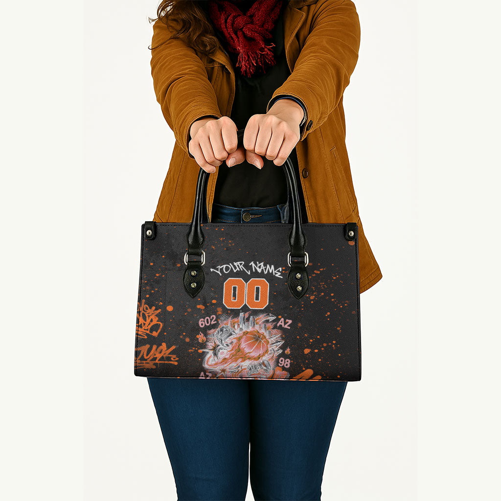 Personalized Arizona Leather Bag Graffiti Street Art Southwest Cactus Route 66 Retro