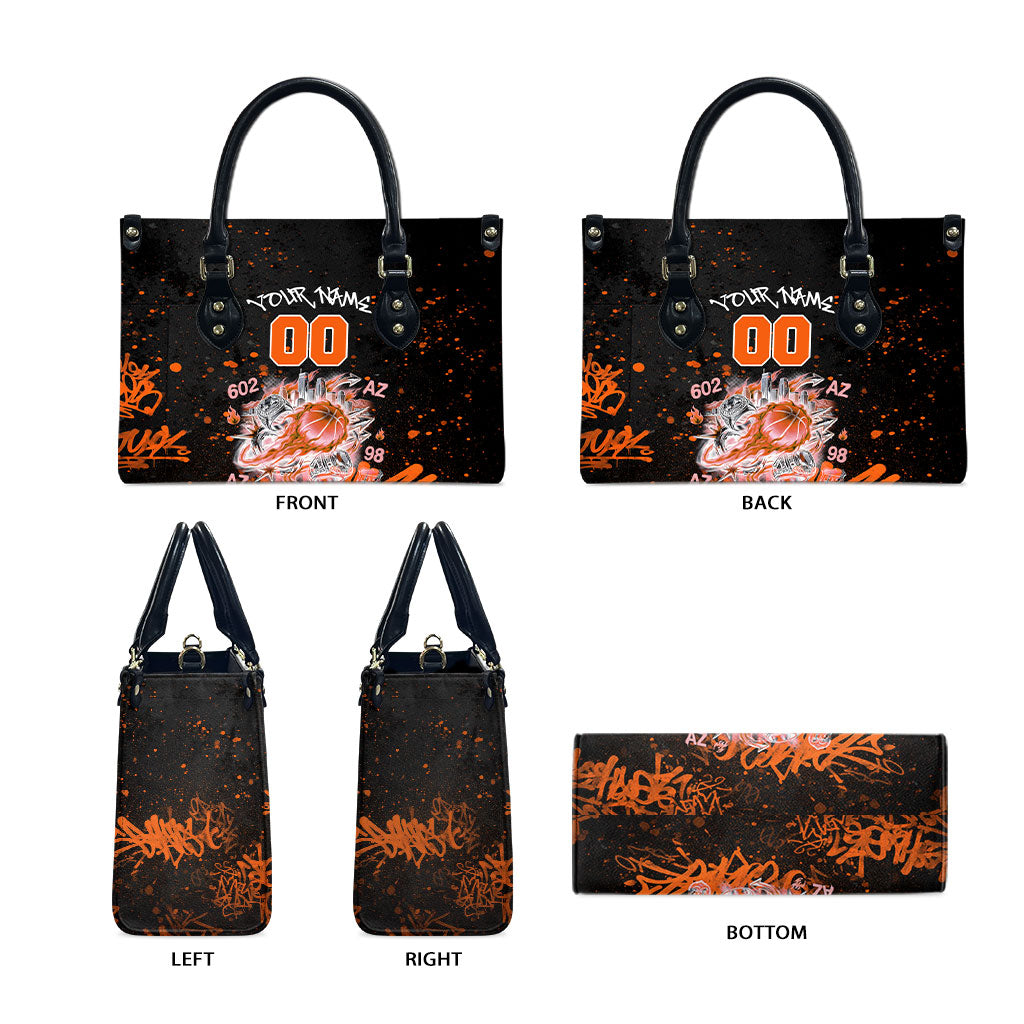 Personalized Arizona Leather Bag Graffiti Street Art Southwest Cactus Route 66 Retro