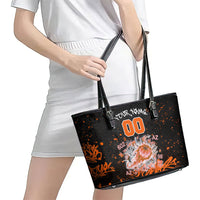 Personalized Arizona Leather Tote Bag Graffiti Street Art Southwest Cactus Route 66 Retro