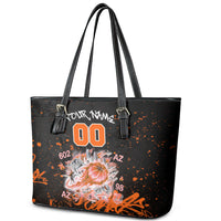 Personalized Arizona Leather Tote Bag Graffiti Street Art Southwest Cactus Route 66 Retro