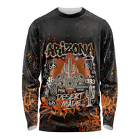 Personalized Arizona Long Sleeve Shirt Graffiti Street Art Southwest Cactus Route 66 Retro