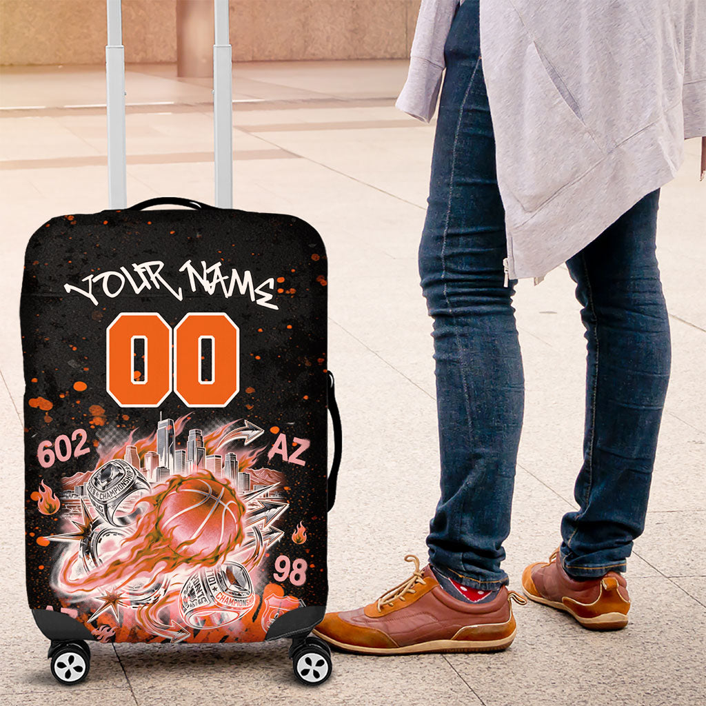 Personalized Arizona Luggage Cover Graffiti Street Art Southwest Cactus Route 66 Retro