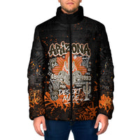 Personalized Arizona Padded Jacket Graffiti Street Art Southwest Cactus Route 66 Retro