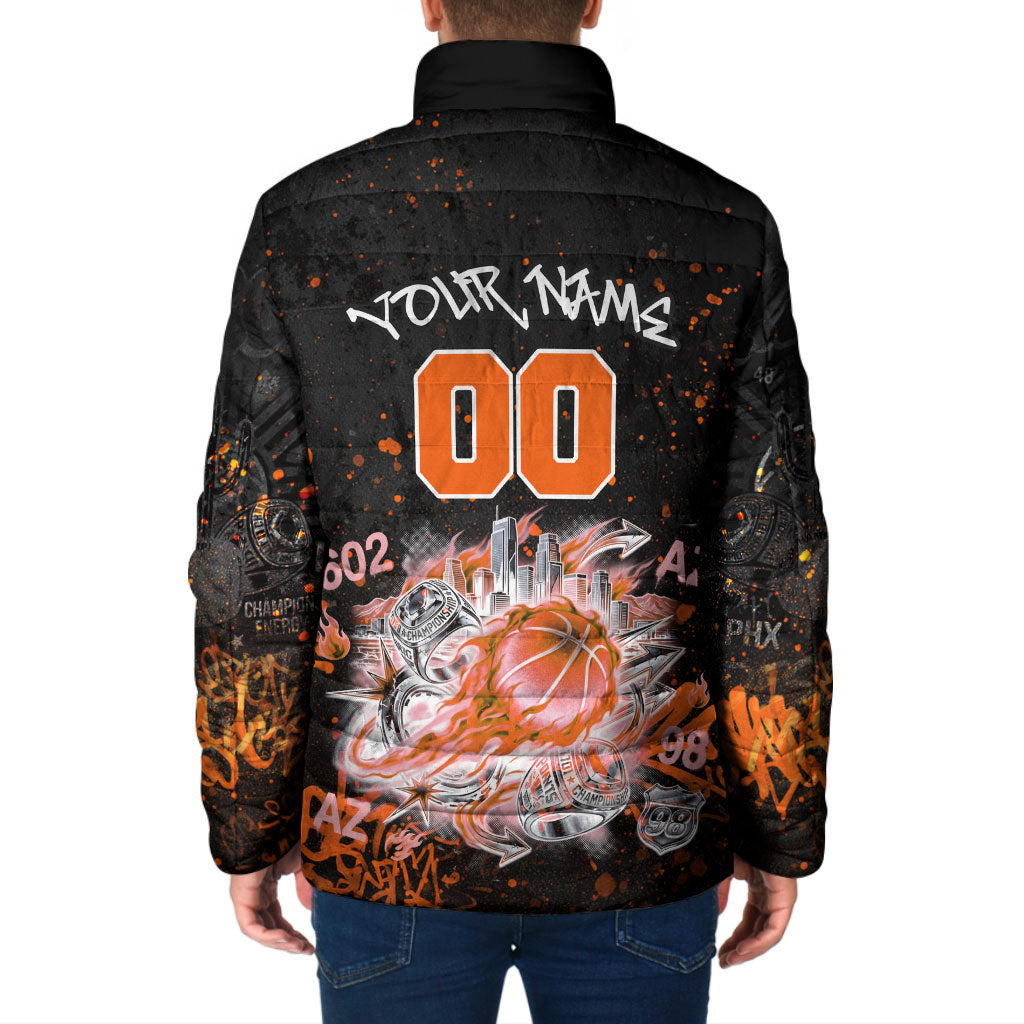 Personalized Arizona Padded Jacket Graffiti Street Art Southwest Cactus Route 66 Retro