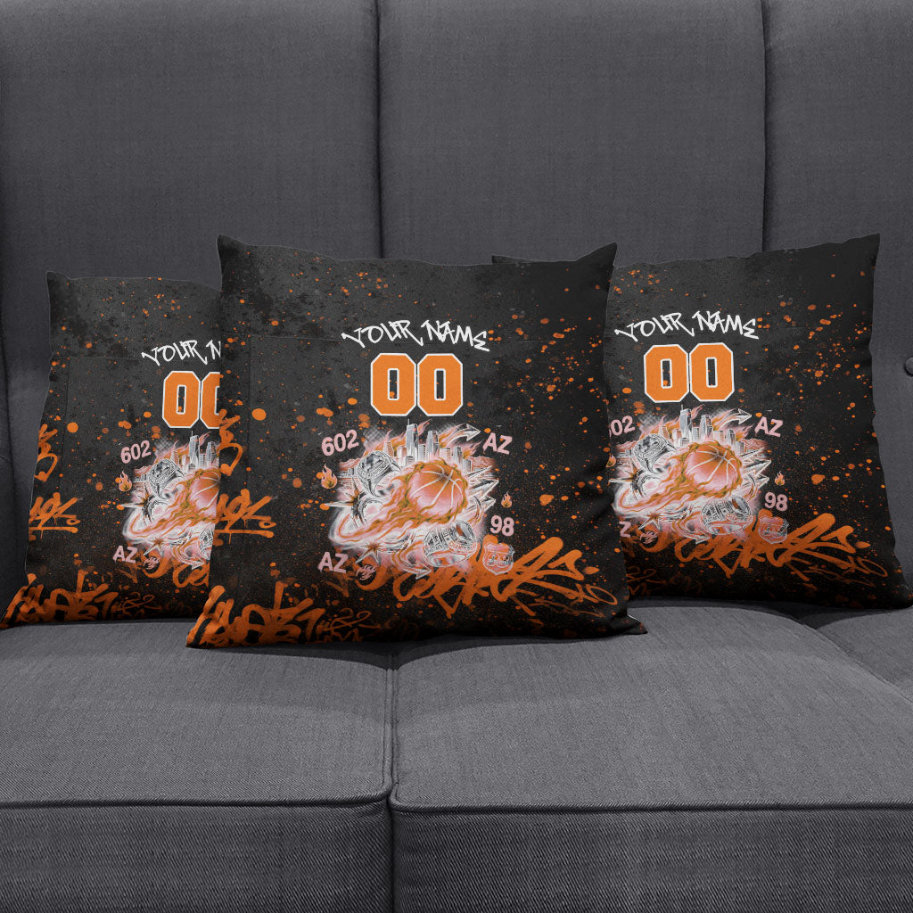 Personalized Arizona Pillow Cover Graffiti Street Art Southwest Cactus Route 66 Retro