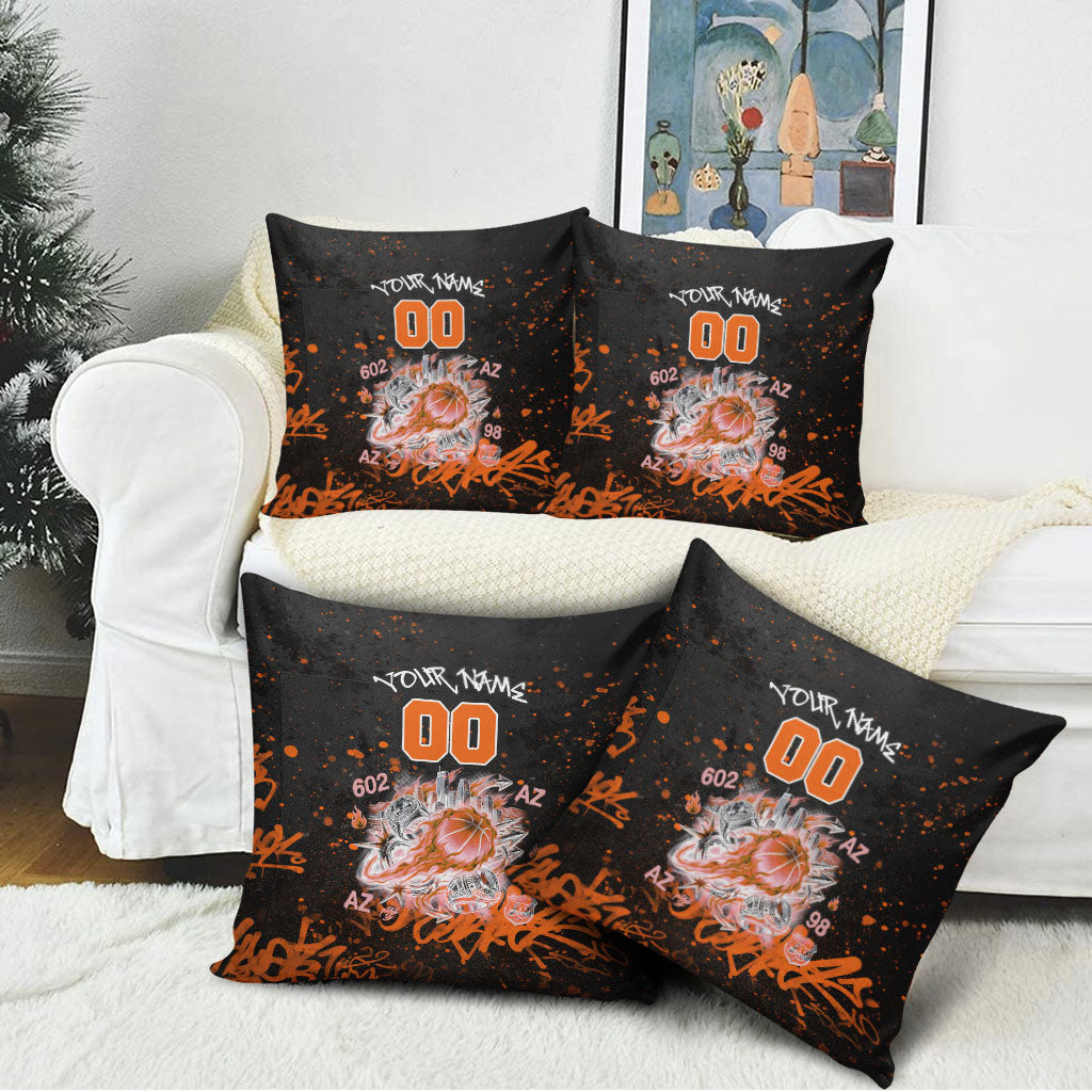 Personalized Arizona Pillow Cover Graffiti Street Art Southwest Cactus Route 66 Retro