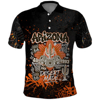 Personalized Arizona Polo Shirt Graffiti Street Art Southwest Cactus Route 66 Retro
