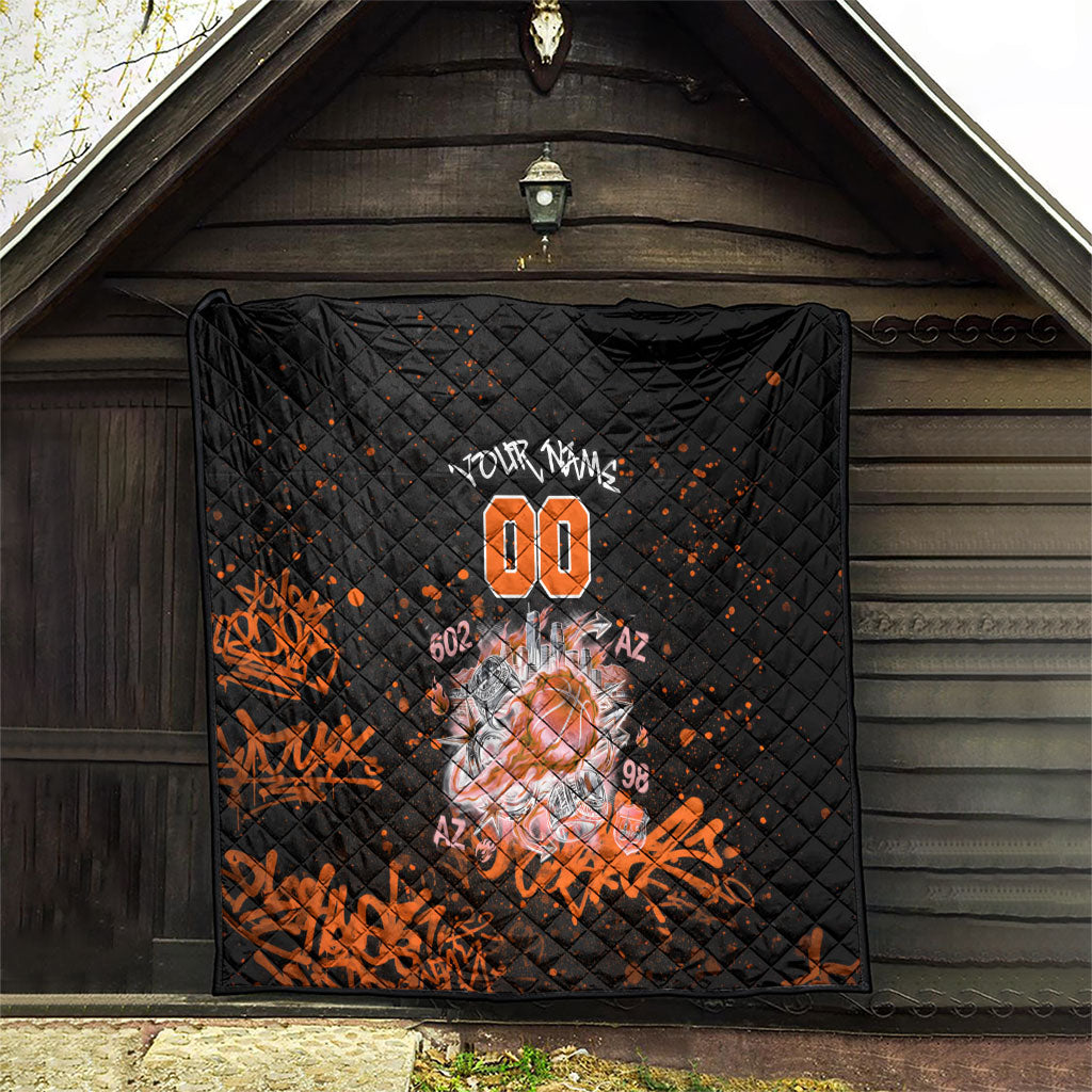 Personalized Arizona Quilt Graffiti Street Art Southwest Cactus Route 66 Retro
