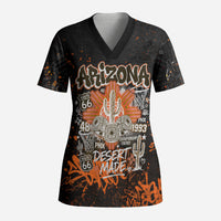 Personalized Arizona Scrub Top Graffiti Street Art Southwest Cactus Route 66 Retro