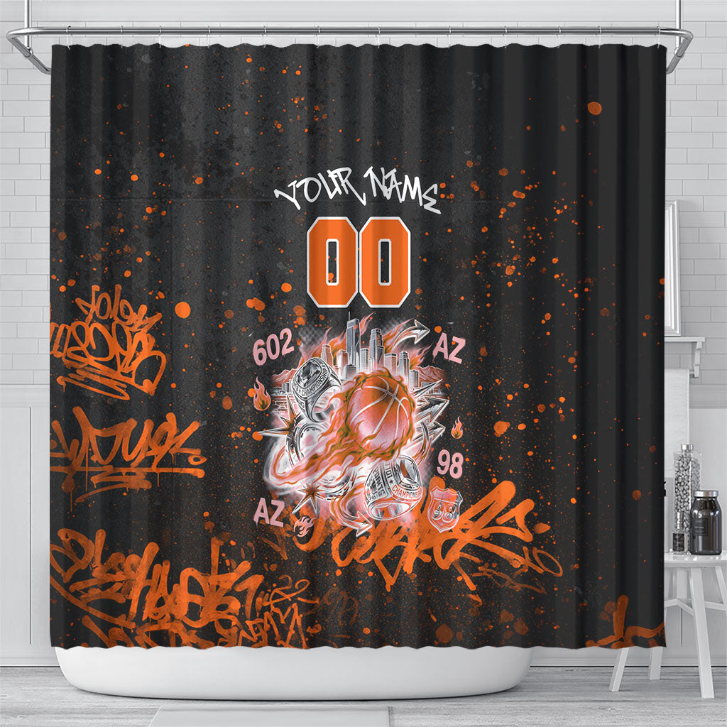 Personalized Arizona Shower Curtain Graffiti Street Art Southwest Cactus Route 66 Retro