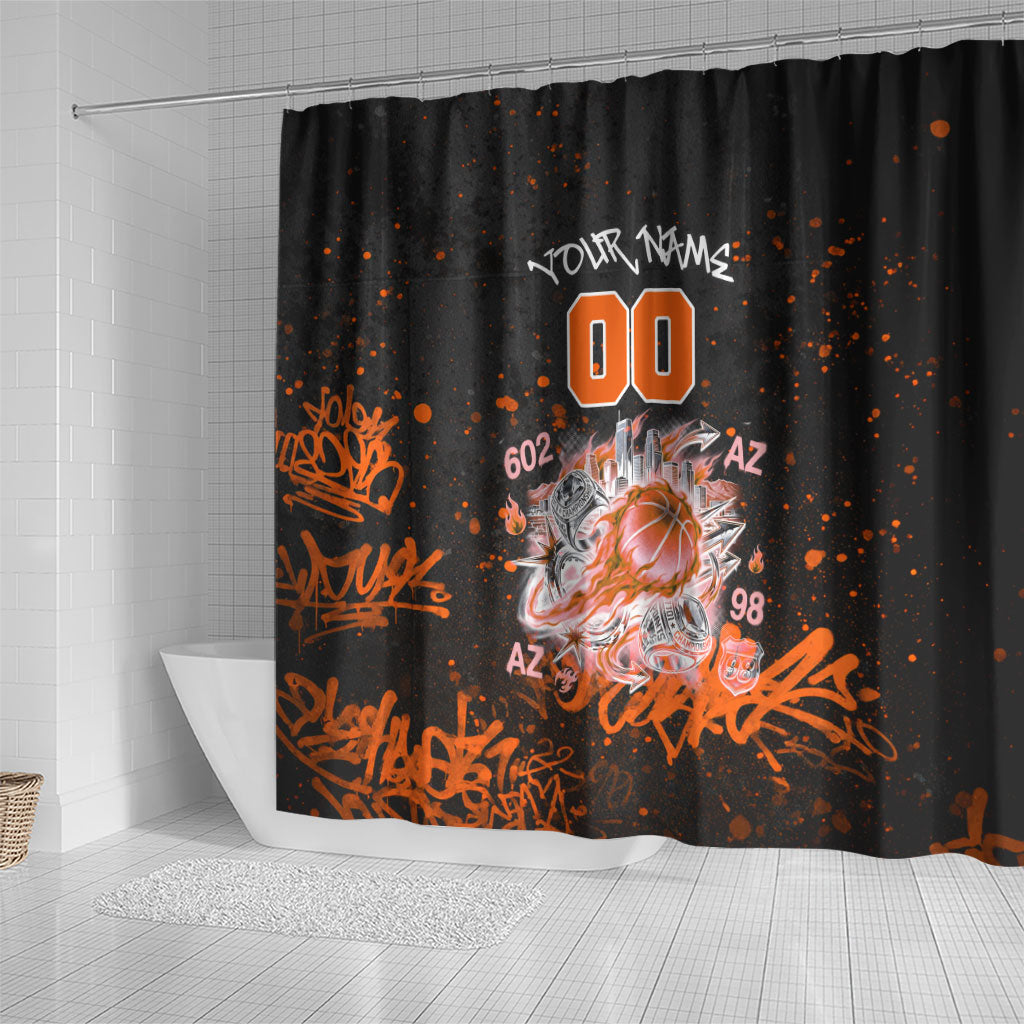 Personalized Arizona Shower Curtain Graffiti Street Art Southwest Cactus Route 66 Retro