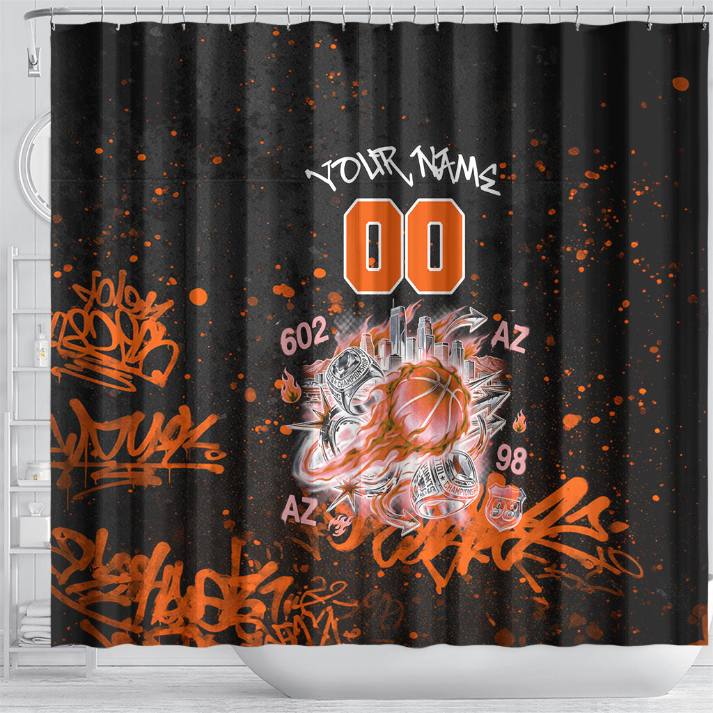 Personalized Arizona Shower Curtain Graffiti Street Art Southwest Cactus Route 66 Retro