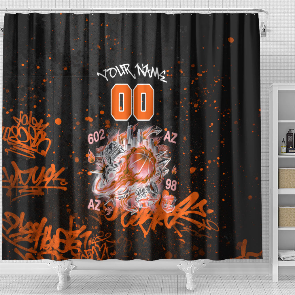 Personalized Arizona Shower Curtain Graffiti Street Art Southwest Cactus Route 66 Retro