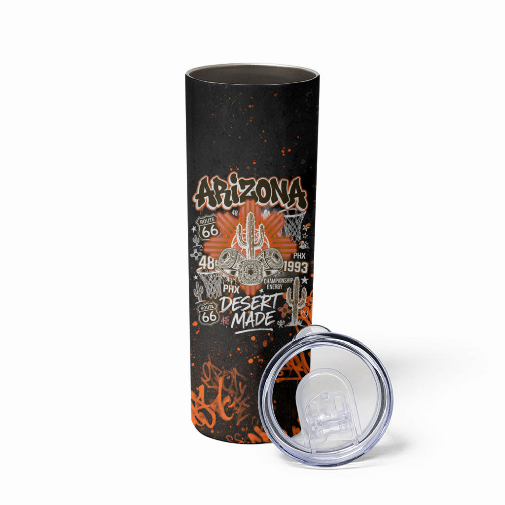 Personalized Arizona Skinny Tumbler Graffiti Street Art Southwest Cactus Route 66 Retro
