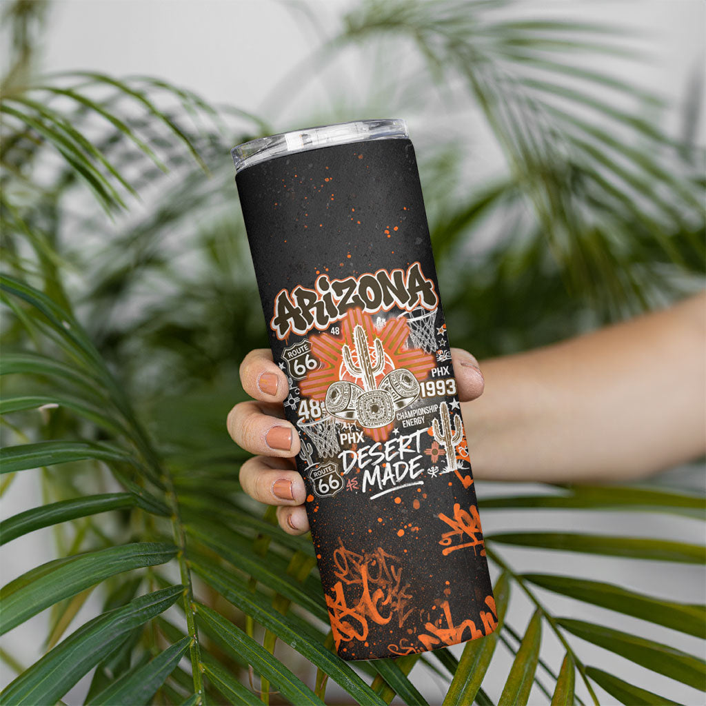Personalized Arizona Skinny Tumbler Graffiti Street Art Southwest Cactus Route 66 Retro