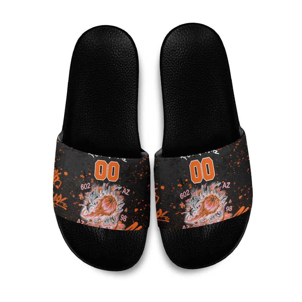Personalized Arizona Slide Sandals Graffiti Street Art Southwest Cactus Route 66 Retro