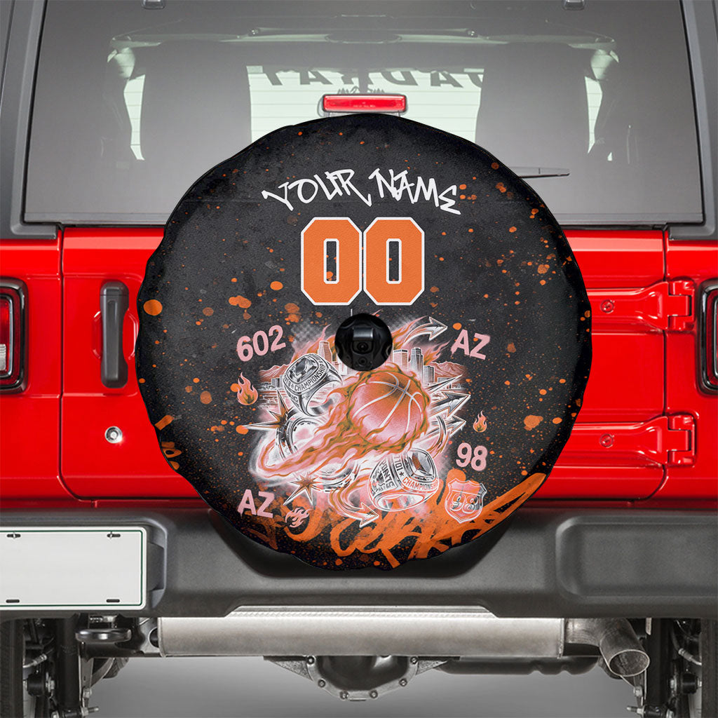 Personalized Arizona Spare Tire Cover Graffiti Street Art Southwest Cactus Route 66 Retro