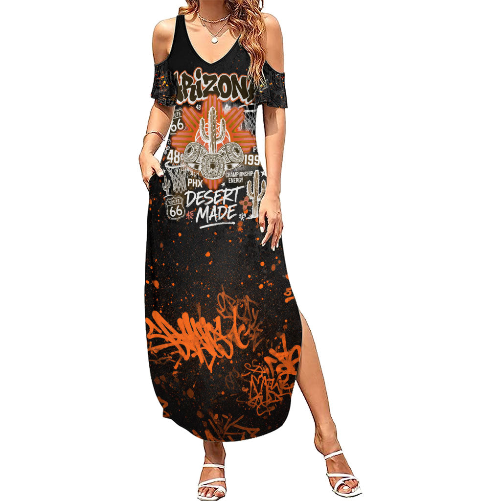 Personalized Arizona Summer Maxi Dress Graffiti Street Art Southwest Cactus Route 66 Retro