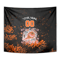 Personalized Arizona Tapestry Graffiti Street Art Southwest Cactus Route 66 Retro