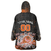 Personalized Arizona Wearable Blanket Hoodie Graffiti Street Art Southwest Cactus Route 66 Retro