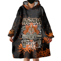 Personalized Arizona Wearable Blanket Hoodie Graffiti Street Art Southwest Cactus Route 66 Retro