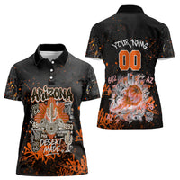 Personalized Arizona Women Polo Shirt Graffiti Street Art Southwest Cactus Route 66 Retro