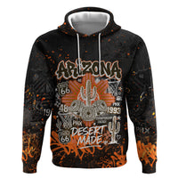 Personalized Arizona Zip Hoodie Graffiti Street Art Southwest Cactus Route 66 Retro