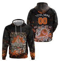 Personalized Arizona Zip Hoodie Graffiti Street Art Southwest Cactus Route 66 Retro