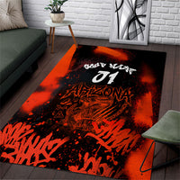 Personalized Arizona Street Graffiti Area Rug Urban Phoenix Underground Art Phoenix Bird Rattlesnake