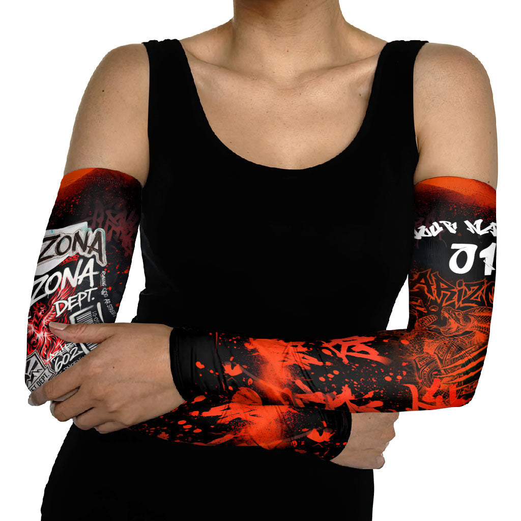 Personalized Arizona Street Graffiti Arm Sleeves Urban Phoenix Underground Art Phoenix Bird Rattlesnake