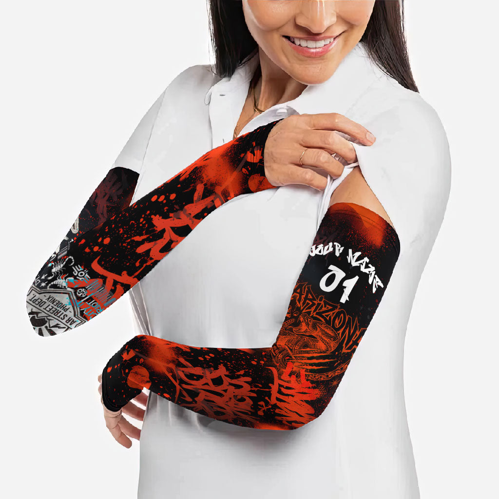 Personalized Arizona Street Graffiti Arm Sleeves Urban Phoenix Underground Art Phoenix Bird Rattlesnake