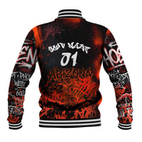 Personalized Arizona Street Graffiti Baseball Jacket Urban Phoenix Underground Art Phoenix Bird Rattlesnake