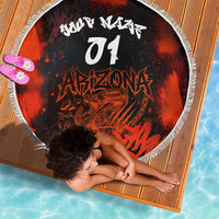 Personalized Arizona Street Graffiti Beach Blanket Urban Phoenix Underground Art Phoenix Bird Rattlesnake